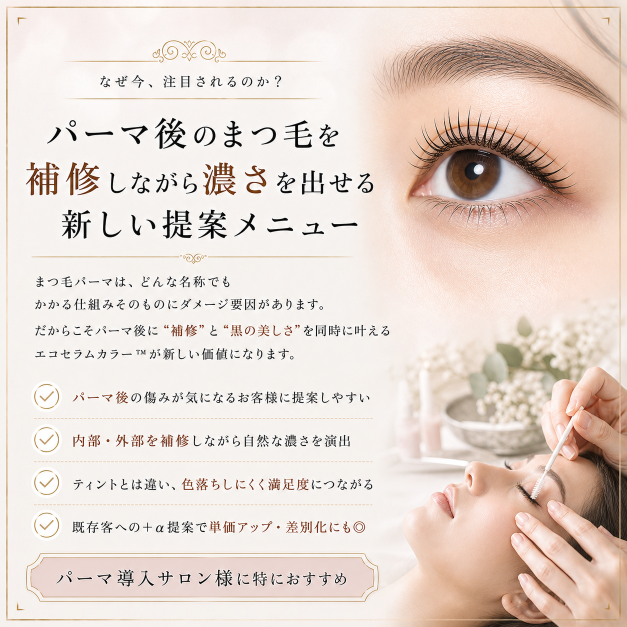 まつ毛業界の新提案｜エコセラムカラー™︎ 1Dayオンラインセミナー