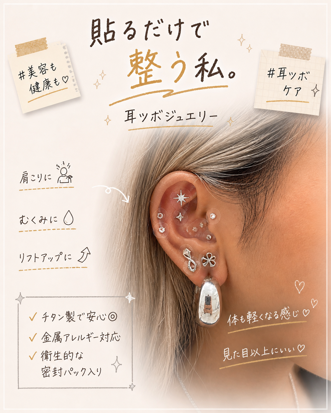 耳つぼジュエリーシール(医療用シール) – Lesherima Co.,Ltd.