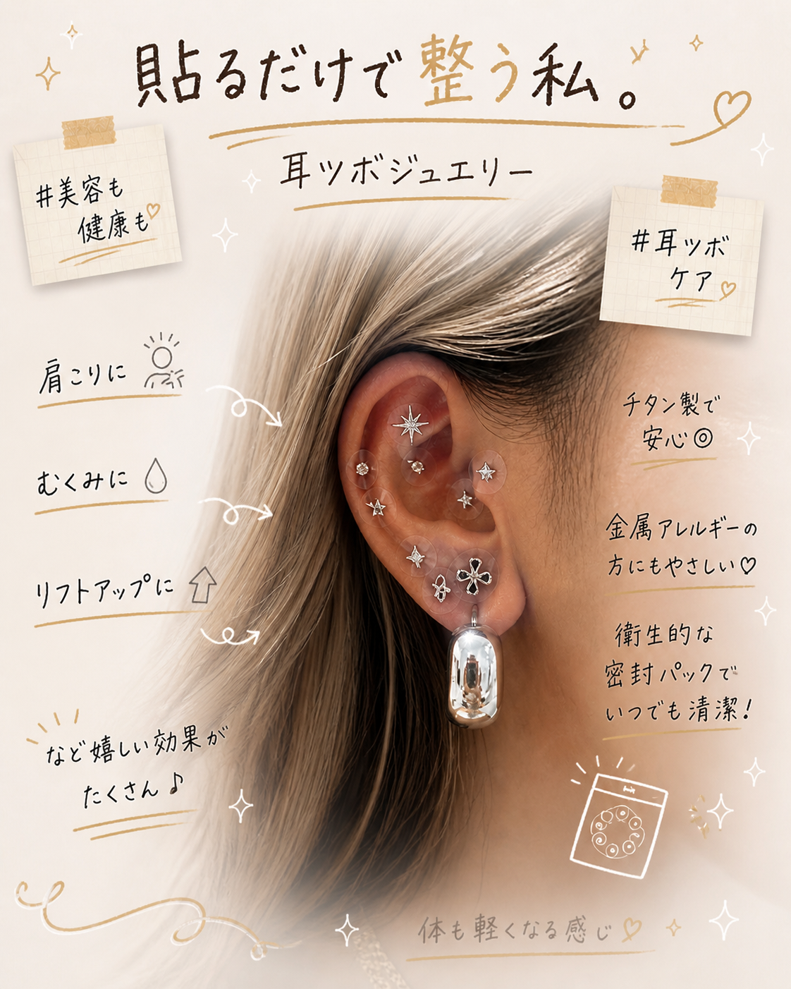 耳ツボジュエリー 1Dayオンラインセミナー ”耳からはじまる美と癒しを学び、即日メニュー化を目指せる実践講座”